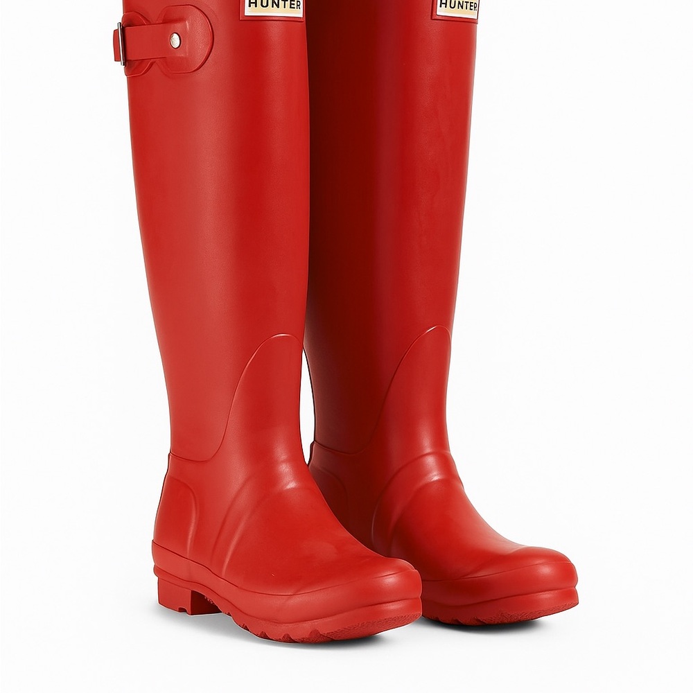 Hunter Bold Red Waterproof Boots